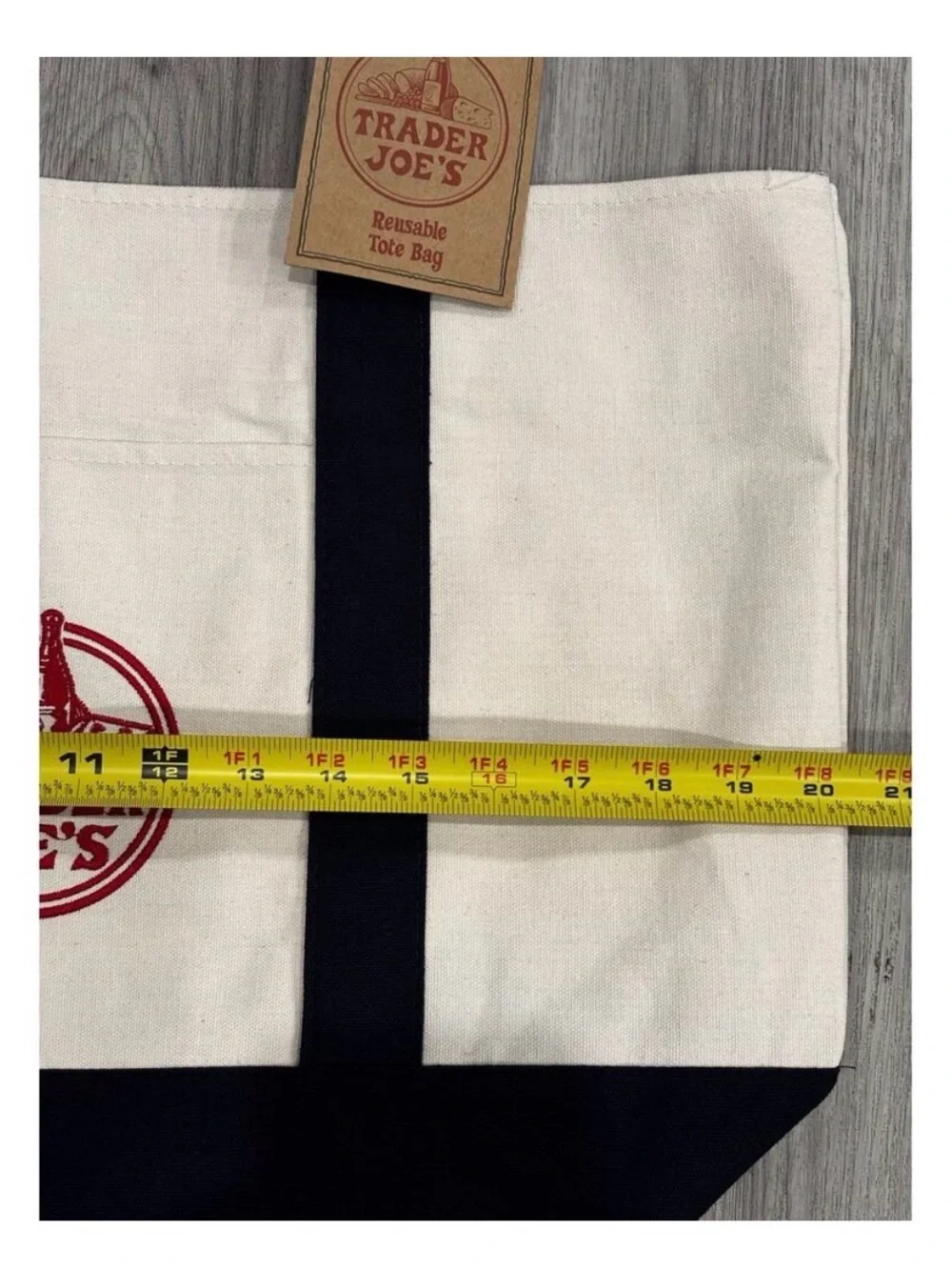 NWT -Trader Joe's Large Classic Canvas Tote Bag Navy Limited Release